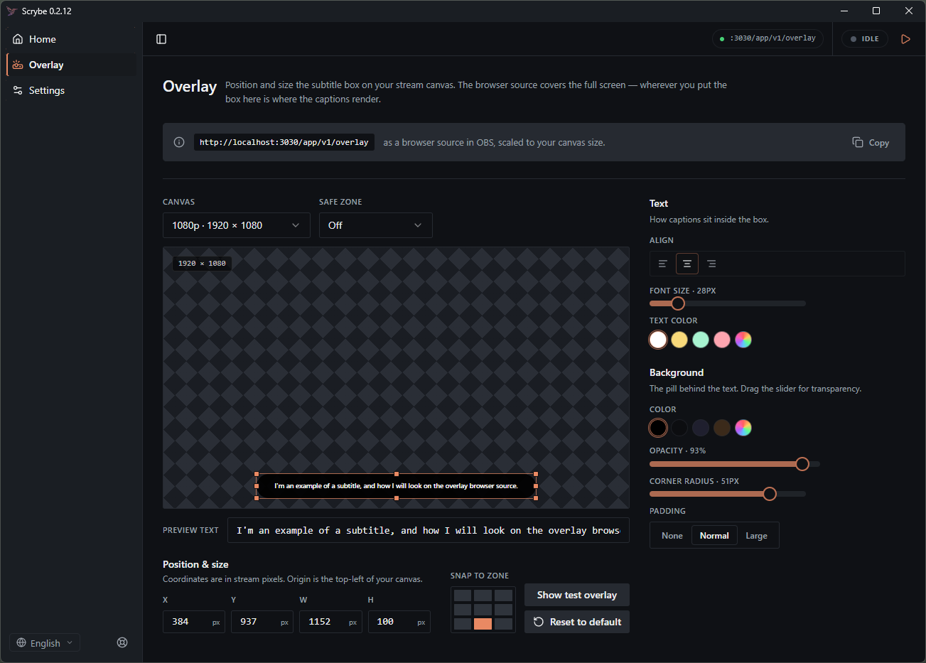 Scrybe overlay editor